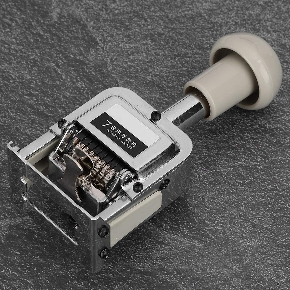 Auto Number Stamp,Numbering Stamp Automatic Bates Machine Numerator Machine,7 Digits,Stamps Print Kits,Numbering Machine Office Equipment School
