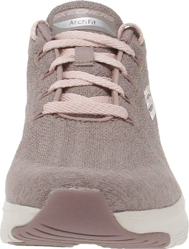 Кроссовки Skechers Arch Fit - Comfy Wave темно-таупового цвета из трикотажа с отделкой