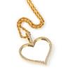 HIPHOP Heart Pendant Necklace Inlaid with Zirconia - Copper DIY Creative Jewelry