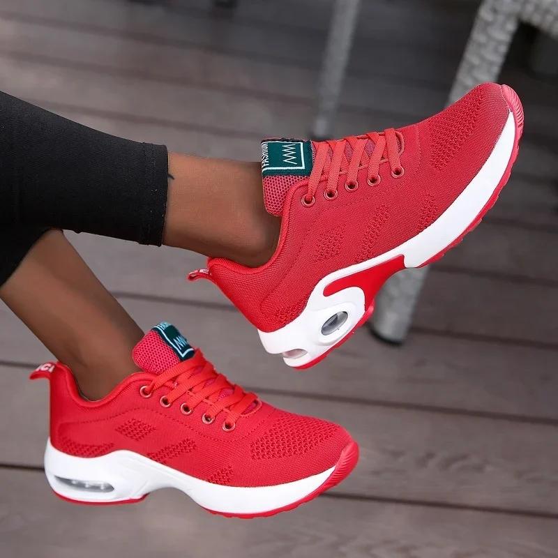 Fashion Women Platform Casual Sneakers Shoes Mesh Breathable Running Shoes Chunky Summer Sports Shoes 2025 Luxury Vulcanize Shoes