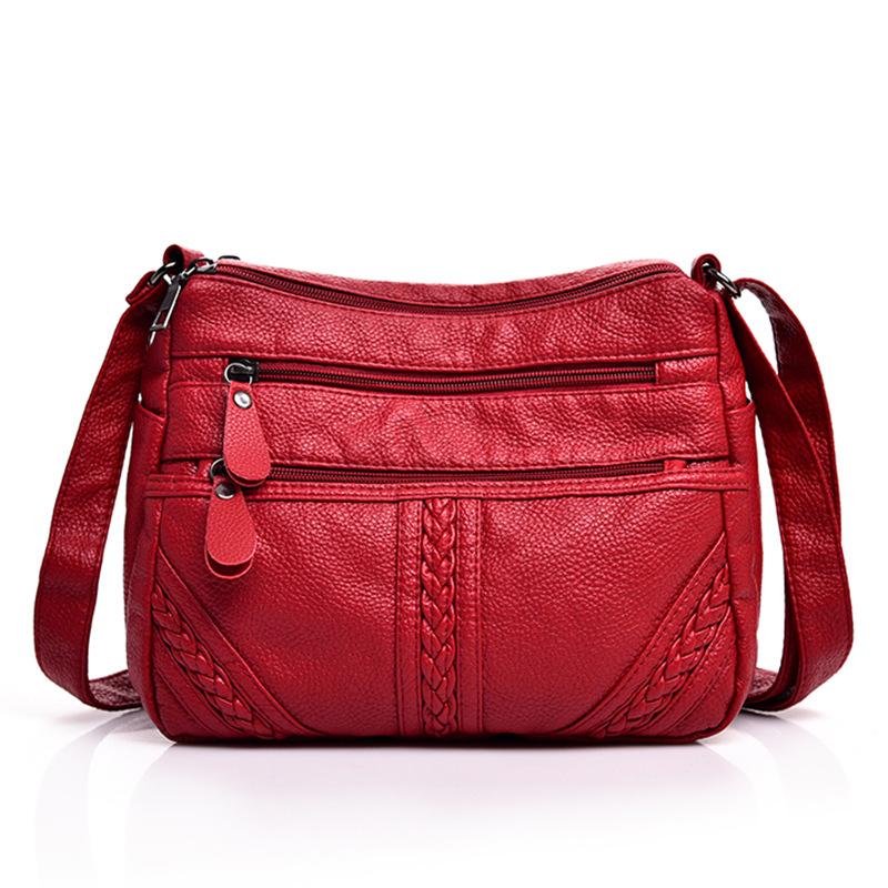 

Middle-aged women s bags, mother bags, women s multi-compartment messenger bags, large-capacity soft leather bags, diagonally across to do business