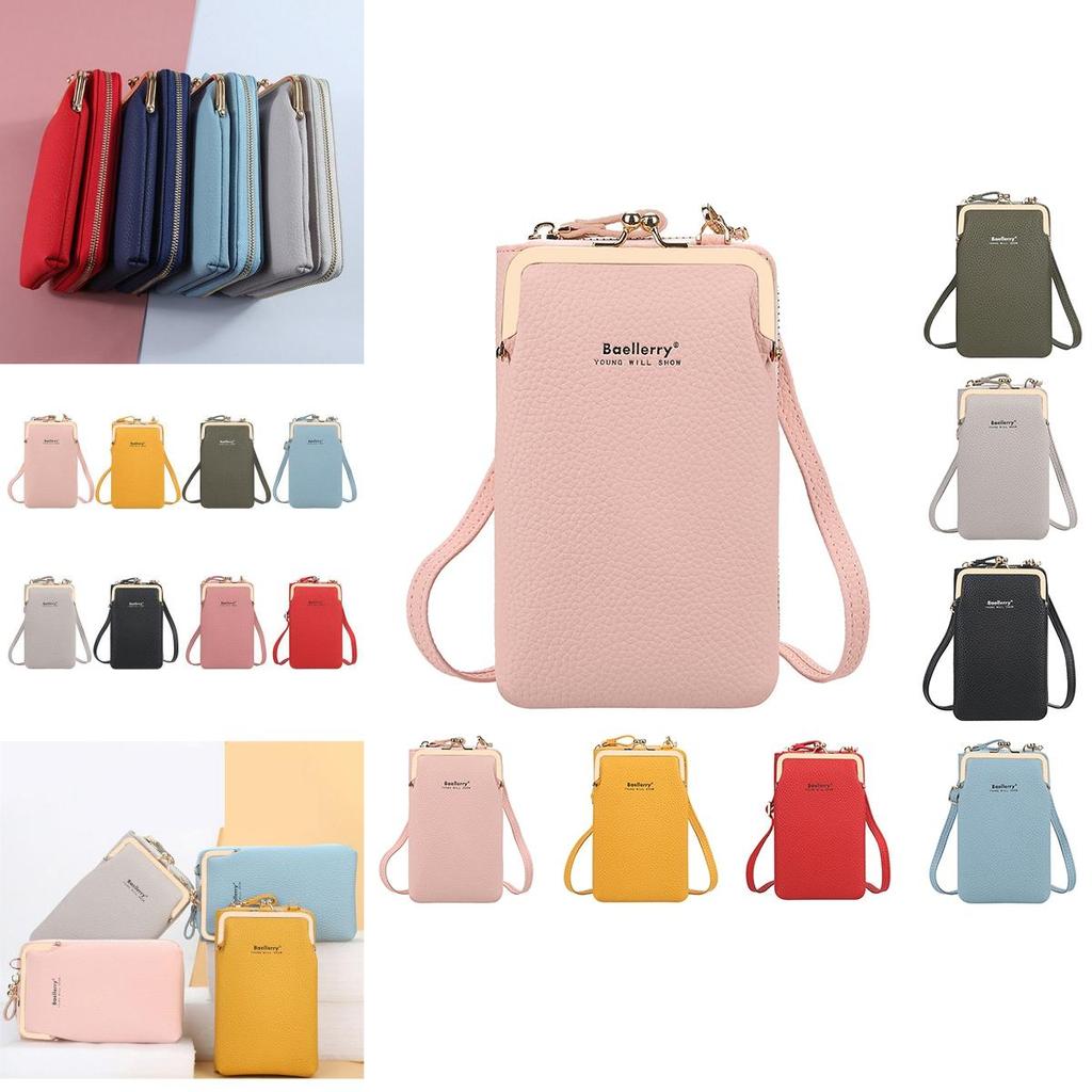 For Bag Shoulder Women Sling Bags Pu Leather Cellphone Cosmetic Pouch Purse Coin
