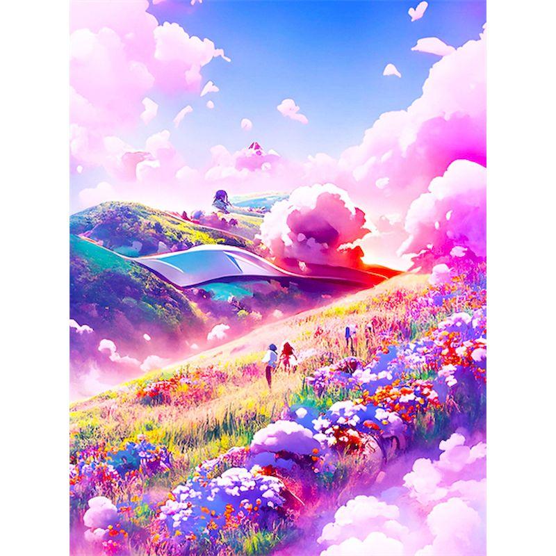 5d Diamond Painting Full Square Colored Cloud Scenery Diamond Embroidery Sale Rainbow Pictures Of Rhinestones Wall Ar