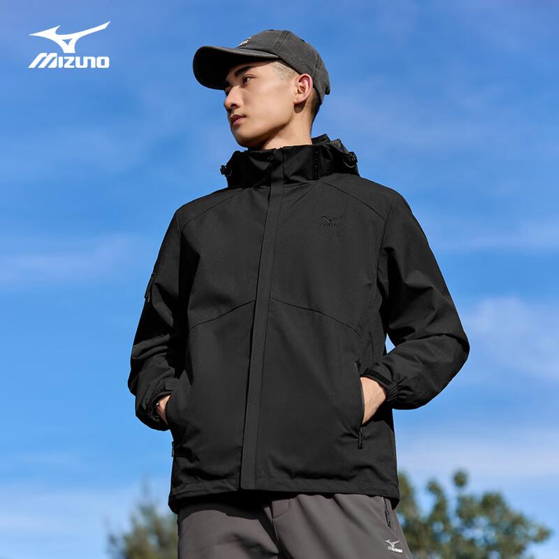 Mizuno Men's Hooded Windproof Waterproof Outdoor Jacket