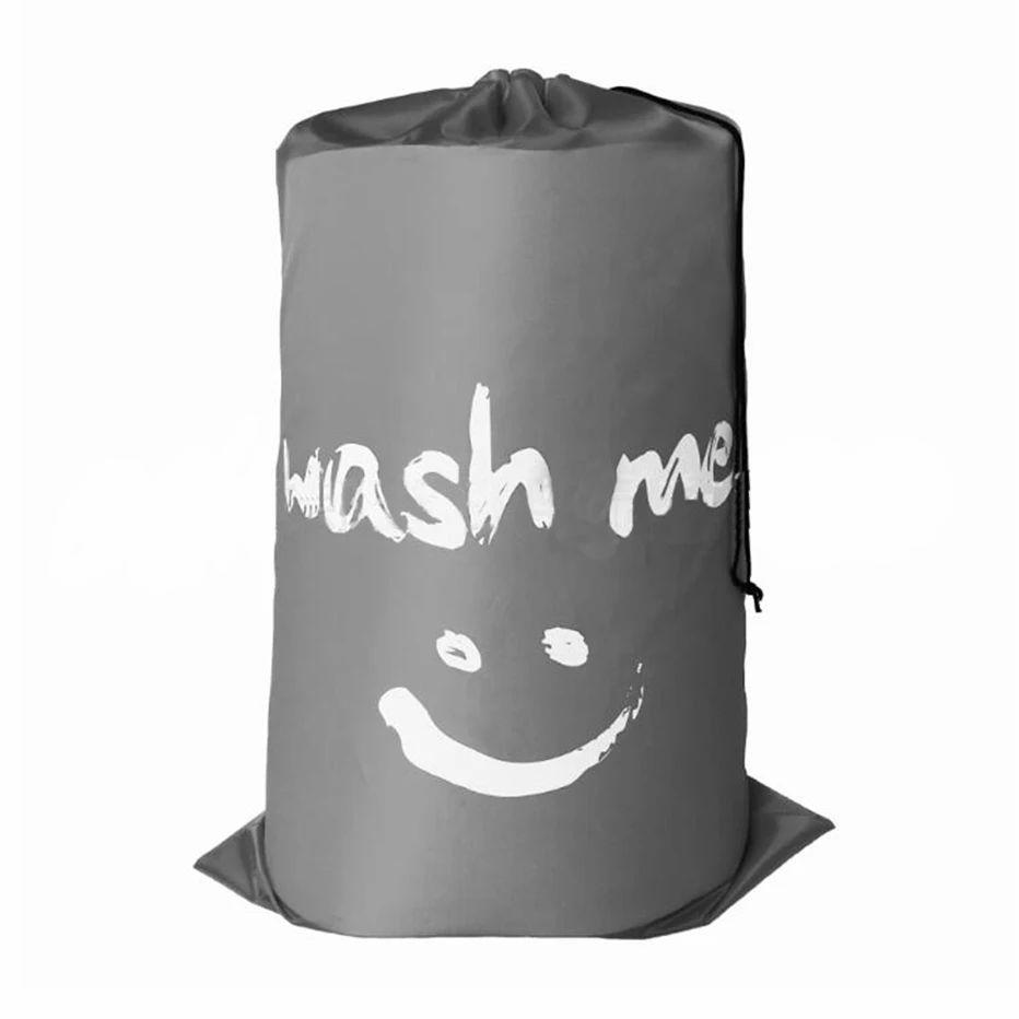 Smile Shape Nylonový sáček na prádlo Wash Me Cestovní úložný sáček Lze prát v pračce Organizér na špinavé prádlo Praní stahovací sáček