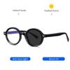 Retro Oval Anti Blue Light Photochromic Reading Glasses For Men Women Diopter +25 To +6 0 High Quality