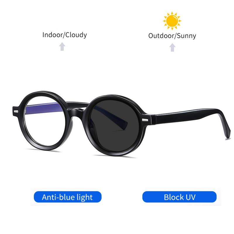 Retro Oval Anti Blue Light Photochromic Reading Glasses For Men Women Diopter +25 To +6 0 High Quality