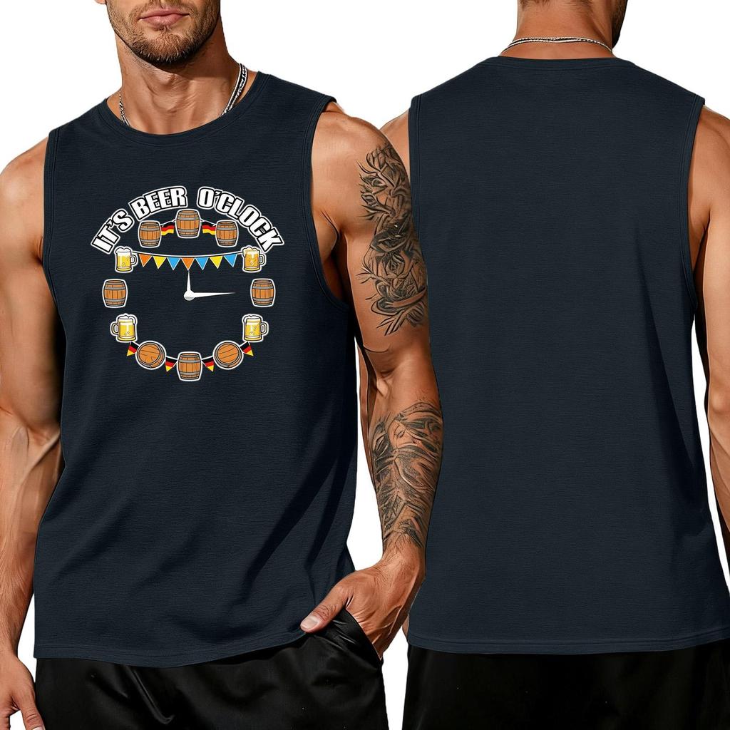 Men's Casual Sleeveless Tank Top Loose Fit Summer Daily Wear Muscle Shirt Printed Graphic Design Lightweight Comfortable