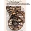 Large Capacity Necklace Earring Storage Box Multi-Layer Rings Display Box  For Women