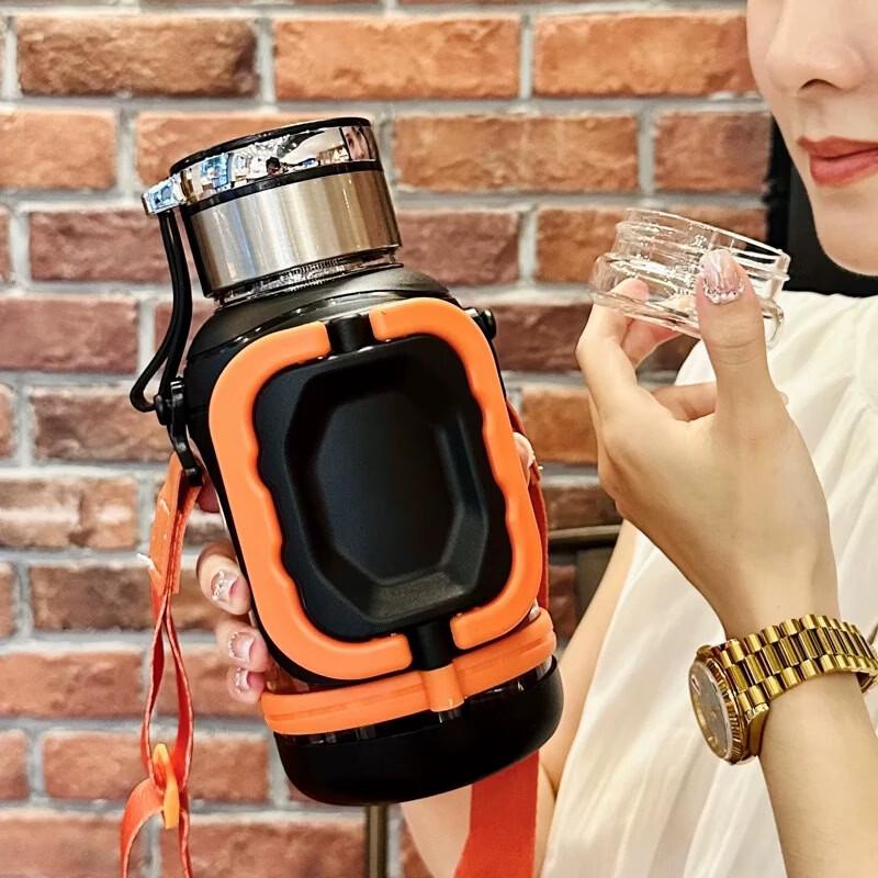 OLOEY Large Capacity Tea Infuser Water Bottle with Handle