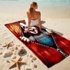 1Pc Horror Movie Poster Beach Towel, Quick Dry, Multi-Use for Beach Pool Gym Yoga Home Travel, Christmas, Halloween, Xmas Gift M929269