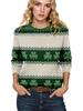 LXF-YT52 Saint Patrick's Day Fair Isle Pullover Sweater - Long Sleeve, Spring and Autumn Fashion.