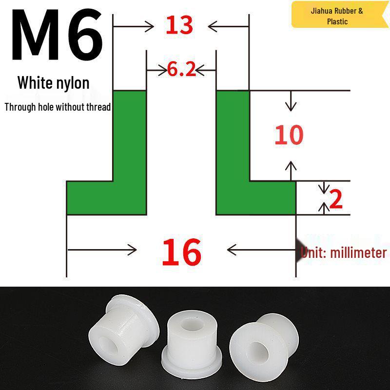 T-förmige Nylon-Dichtungsscheibe M3-M35 Gewinde Isolierabstandshalter