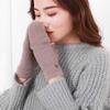 Solid Color Cute Plush Flip Gloves Half Finger Gloves Autumn Winter Gloves Korean Style Gloves