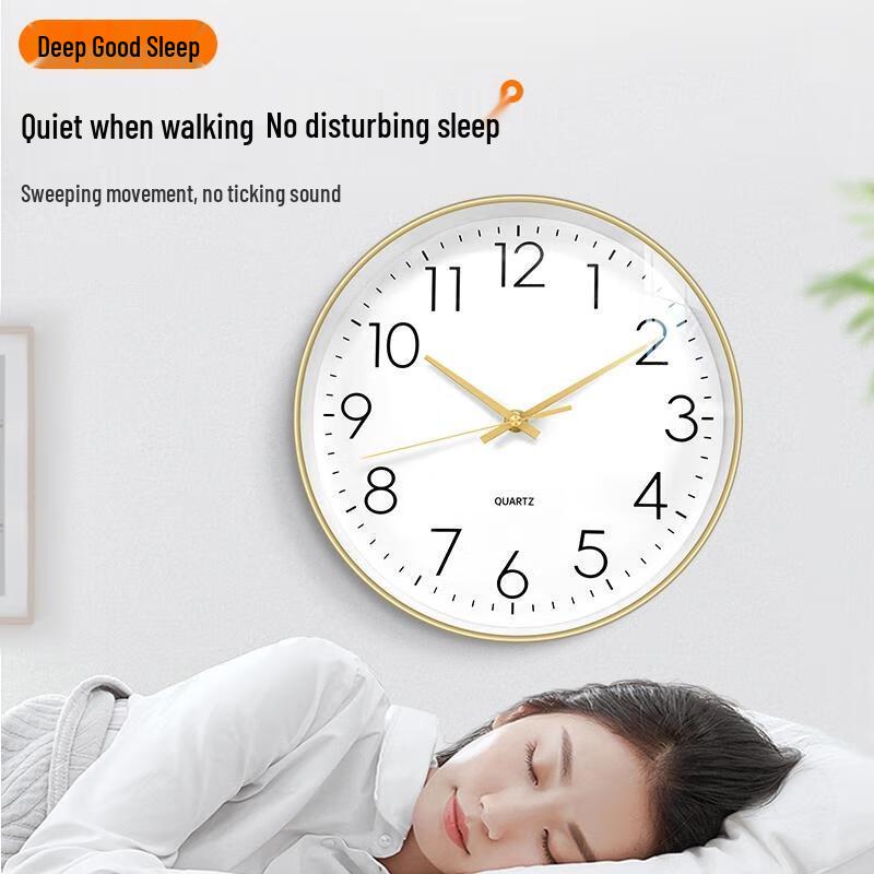 HANDUNYOU 10-inch Luminous Quartz Wall Clock with Calendar