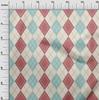 oneOone Cotton Flex Dark Rose Brown Fabric Argyle Quilting Supplies Print Sewing Fabric By The Yard 40 Inch
