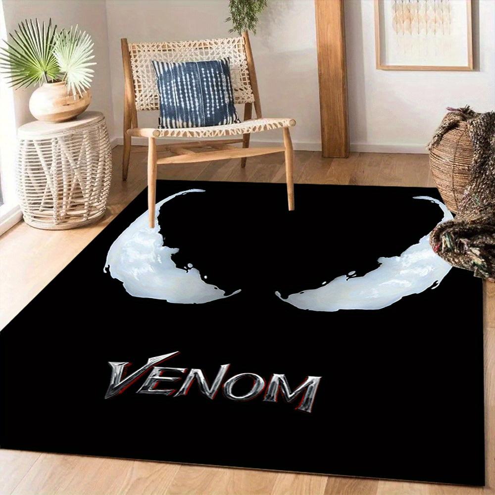 1pz Tappeto Area Tappeto Venom, Camera da Letto e Sala Giochi Durevole, Resistente alle Macchie e Facile da Pulire, Soggiorno