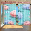 2D FLAT PRINTING 2pcs Curtains (Without Rod) Floral Spring Garden Design (3) Holiday Easter Printed Curtains Prints Light