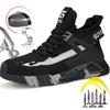 Modischer Stahlkappen-Sneaker für Herren Sicherheitsschuhe Atmungsaktive Arbeits-Sicherheitsschuhe Mann Industrielle Arbeitsschuhe Herren Sicherheitsstiefel
