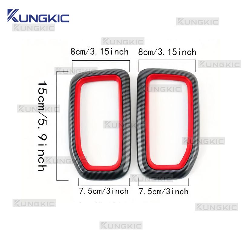 For Ford Ranger 2024 2025 LHD RHD Car Air Outlet Frames Carbon fiber pattern Interior Accessories