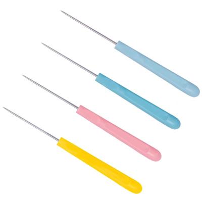 4 PCS Nähahle mit Kunststoffgriff zum Selbernähen, Reparieren von Segeltuch und Leder, Nähahle, Werkzeug, Stanz-Nähahle, Set mit Handnähen