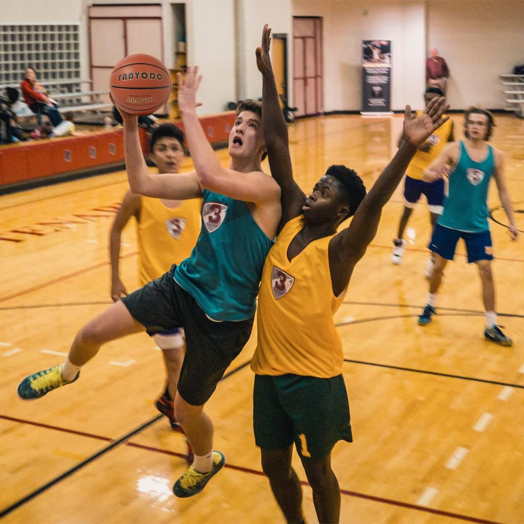 YANYODO Size 7 Basketball for and College Outdoor and Indoor Synthetic Youth Outdoor Sports Men, Women, Students, Practice, Brown, Non-Slip,