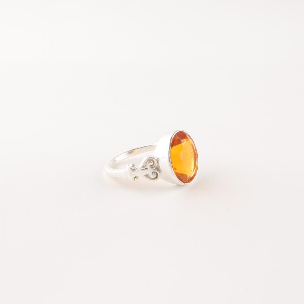 Citrine Gemstone 925 Sterling Silver Jewelry Handmade Ring For Anniversary Gift RR-66-17