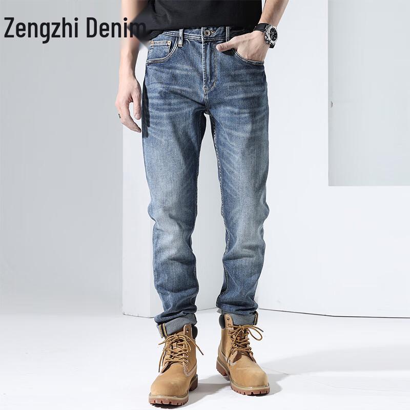 

Мужские повседневные джинсы Zengzhi средней посадки прямого кроя 38