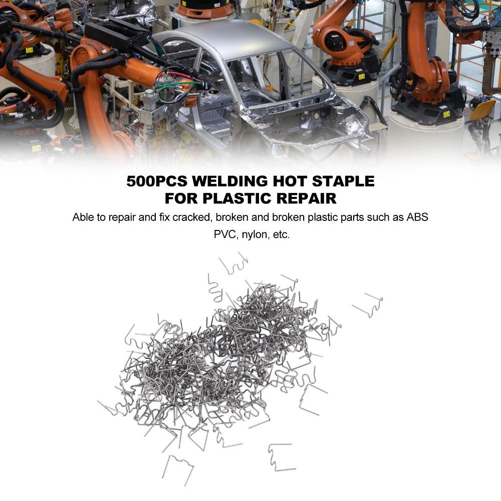 500PCS 0.8mm Diameter Welding Hot Staples Alloy Bumper Repair Welding Wire  Maintenance Technician