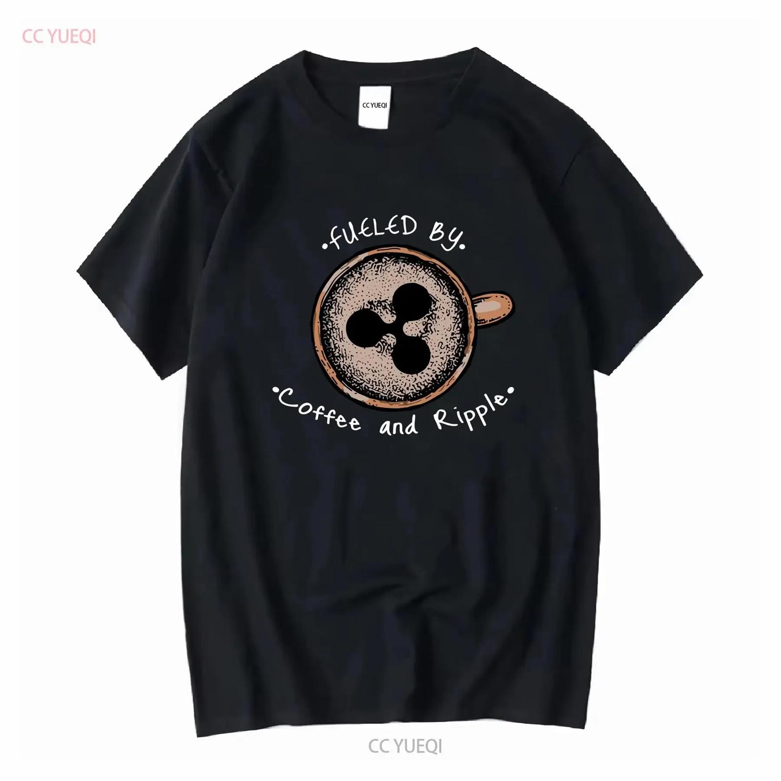 

Fueled By Coffee and Ripple XRP T Shirt Bitcoin Crypto Cryptocurrency Technology long or short sleeves vintage Washed Slightly XXXXXL різнокольоровий