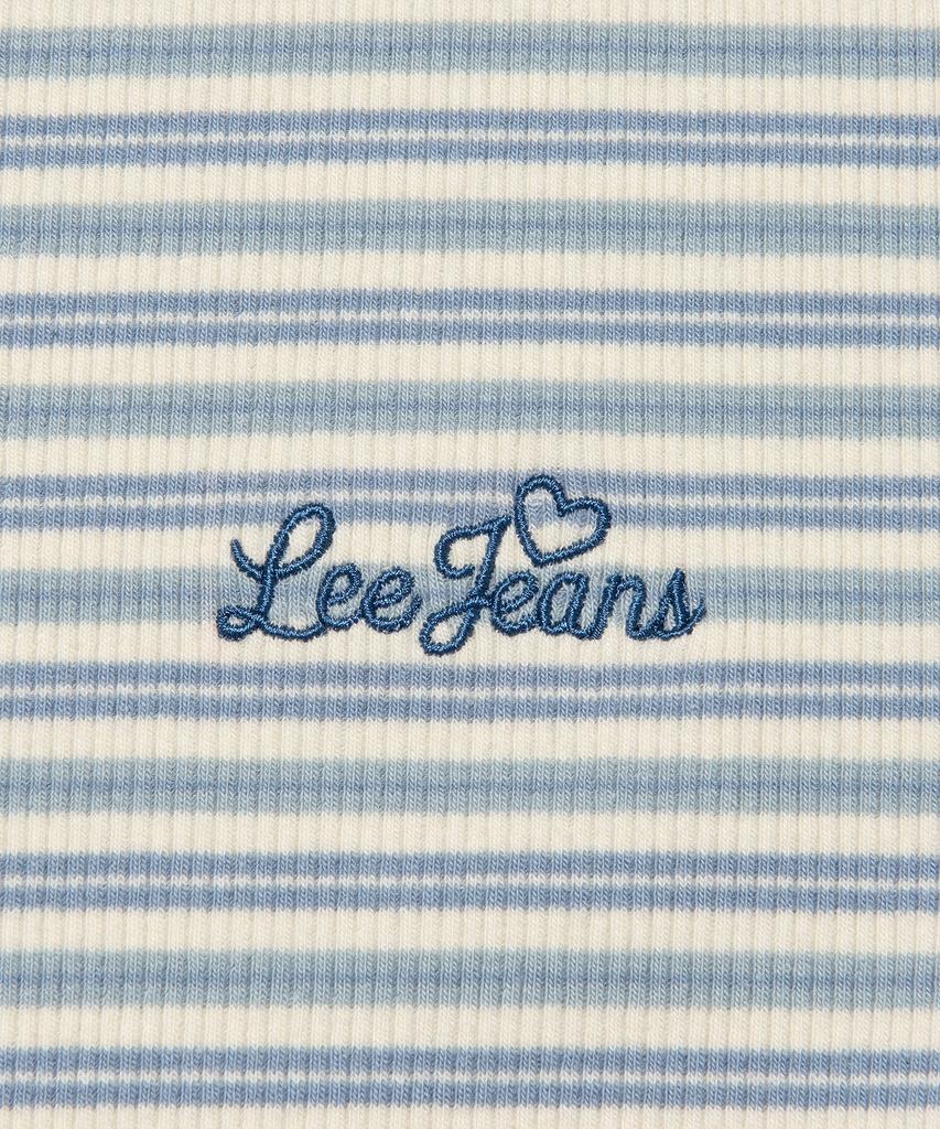 LEE Women'S Ribbed Stripe T-Shirt Light Blue