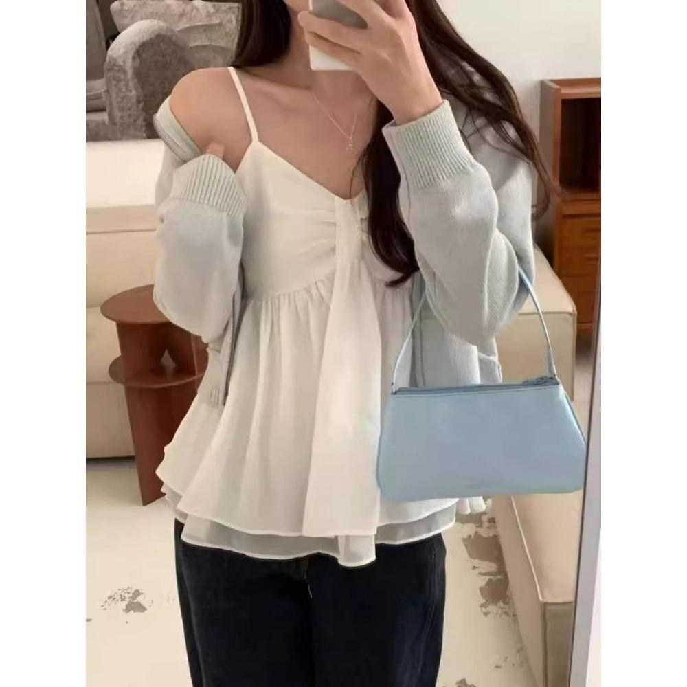 Sweet Suspender Hot Girl Vest Design Bow Short Chic Top Trendy