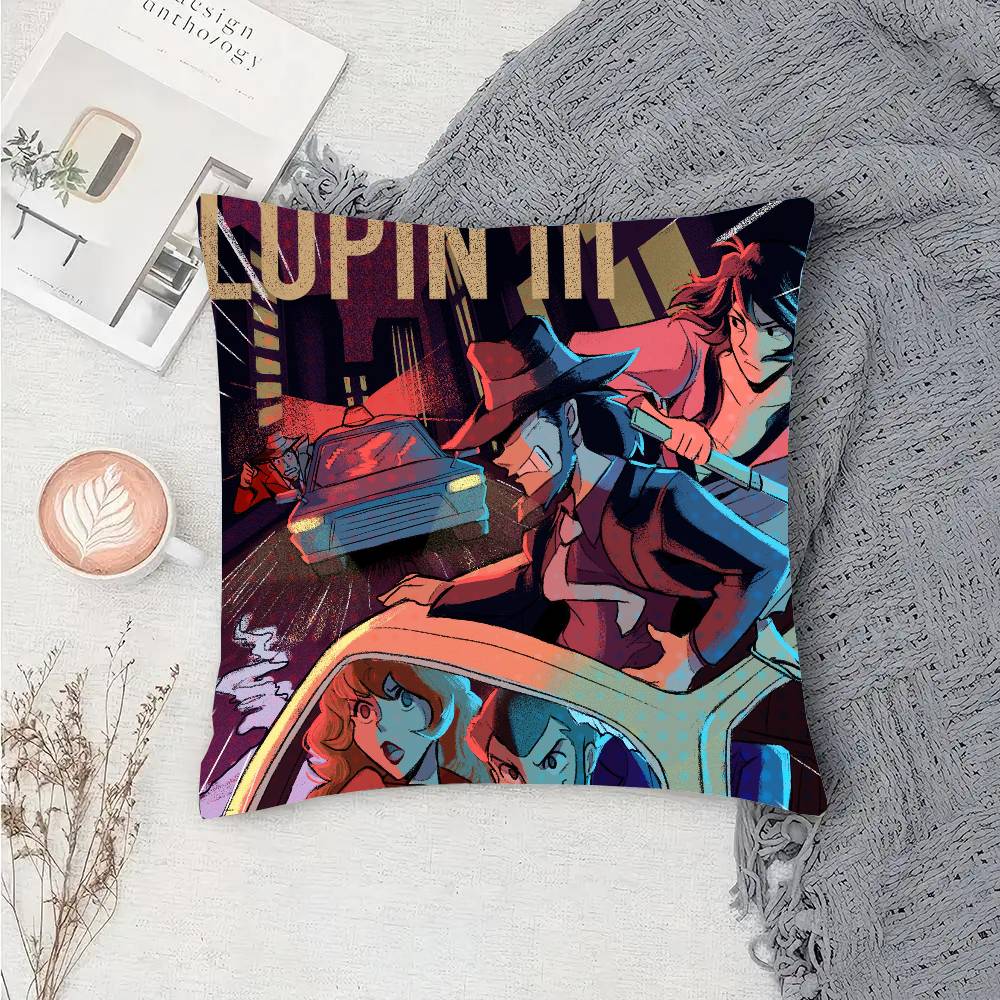 Anime L-Lupin III Pillow Case Sofa Cushion Cover Room Home Decoration