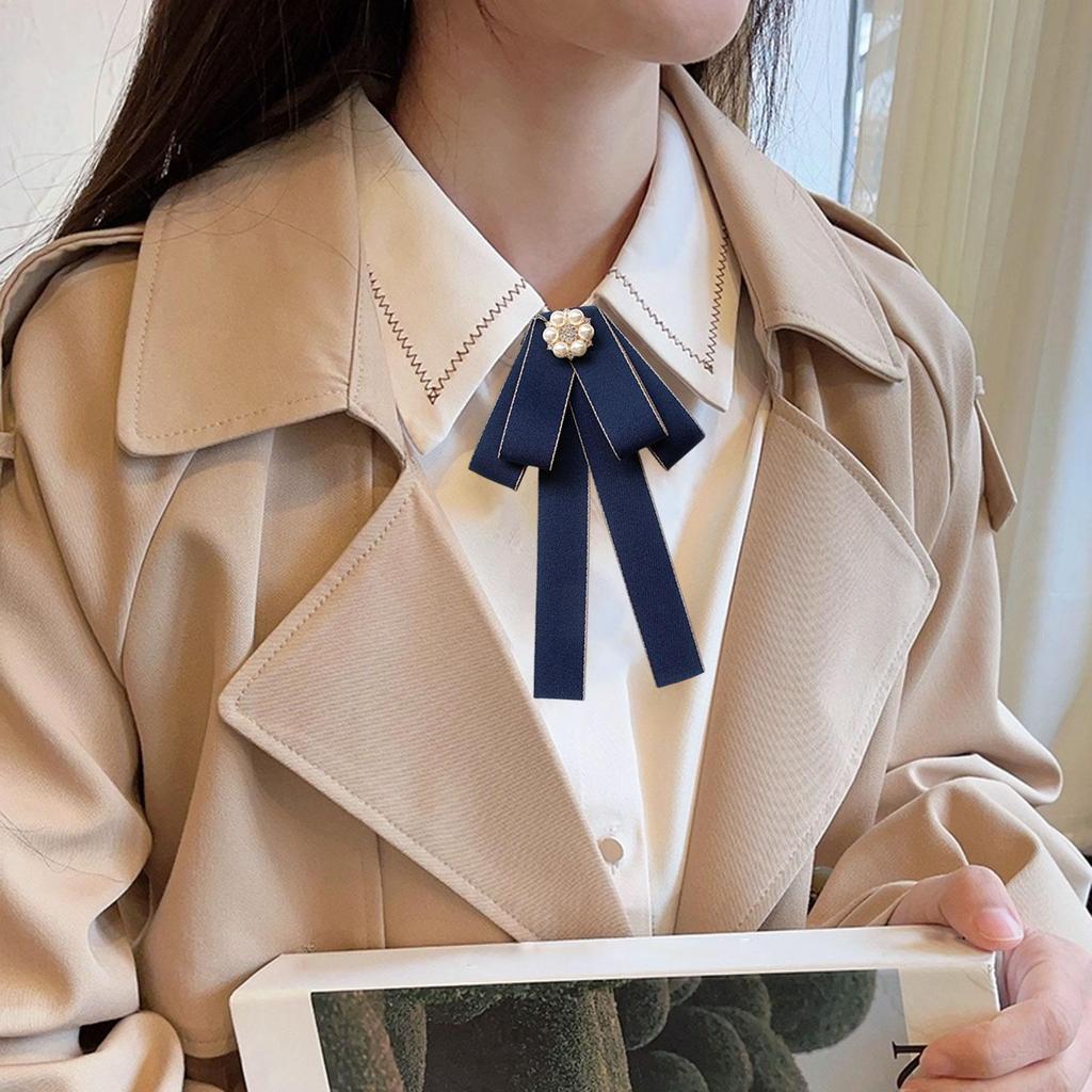 Bow Tie for Women Accessory Shirt Suit Adjustable Elastic Band Classic Polyester Easy