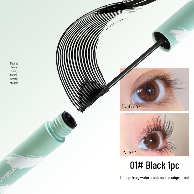 

Natural Micro-Dense Waterproof Mascara: Lengthens, Curls, Sets, Smudge & Sweat-Proof, Long-Lasting Steel Tube Primer