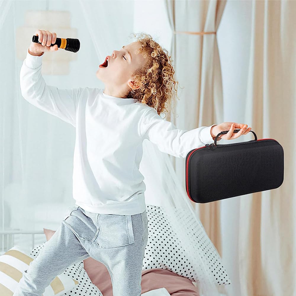Étui rigide pour sac de rangement portable sans fil en matériau EVA 2 microphones vocaux pour entreprise microphones de grande capacité, (porte-micro),