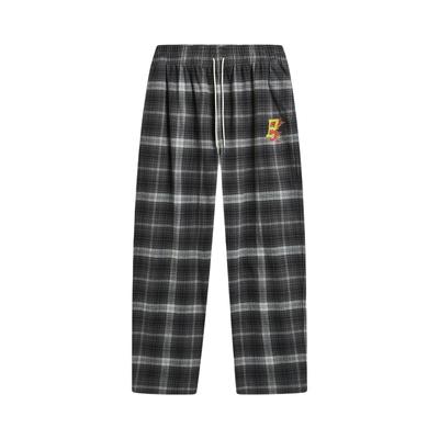 Badfive Plaid Lace-Up Loose Sports Long Pants Men Bottoms AKLW009-3