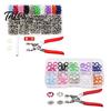 Metal Snaps for Pet Accessories 9.5mm Snap Button Kit with Pliers, 200 Sets 100 Fasteners, DIY Clothing Repair 5-Claw Buttons in 10 Colors Fabric,