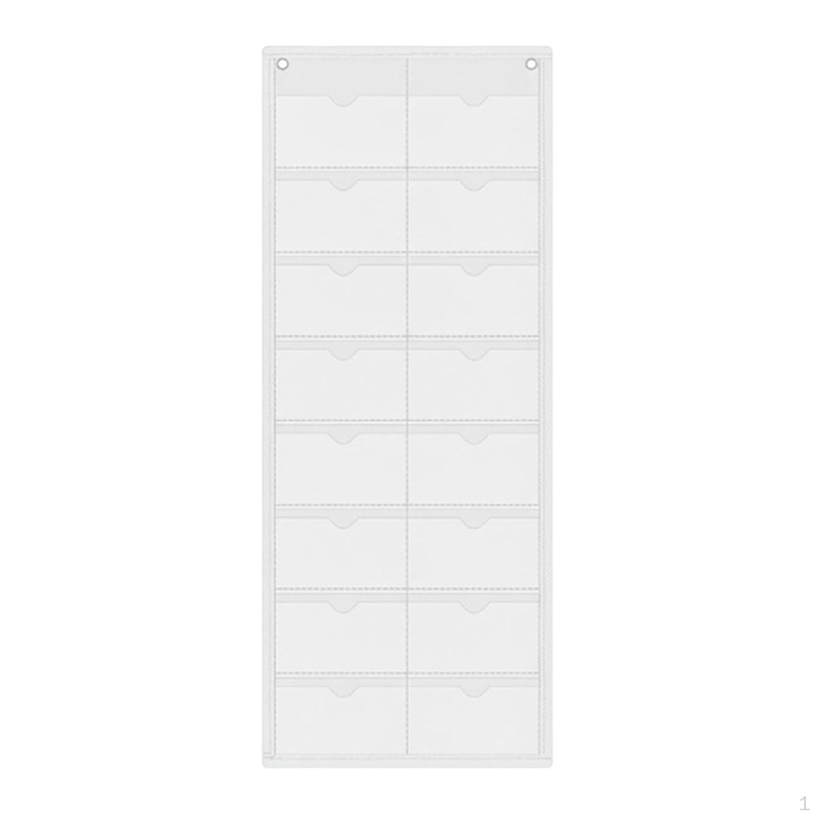 

Classroom Calendar Pocket Chart Blank Empty Hanging Storage Monthly for Kindergarten белый