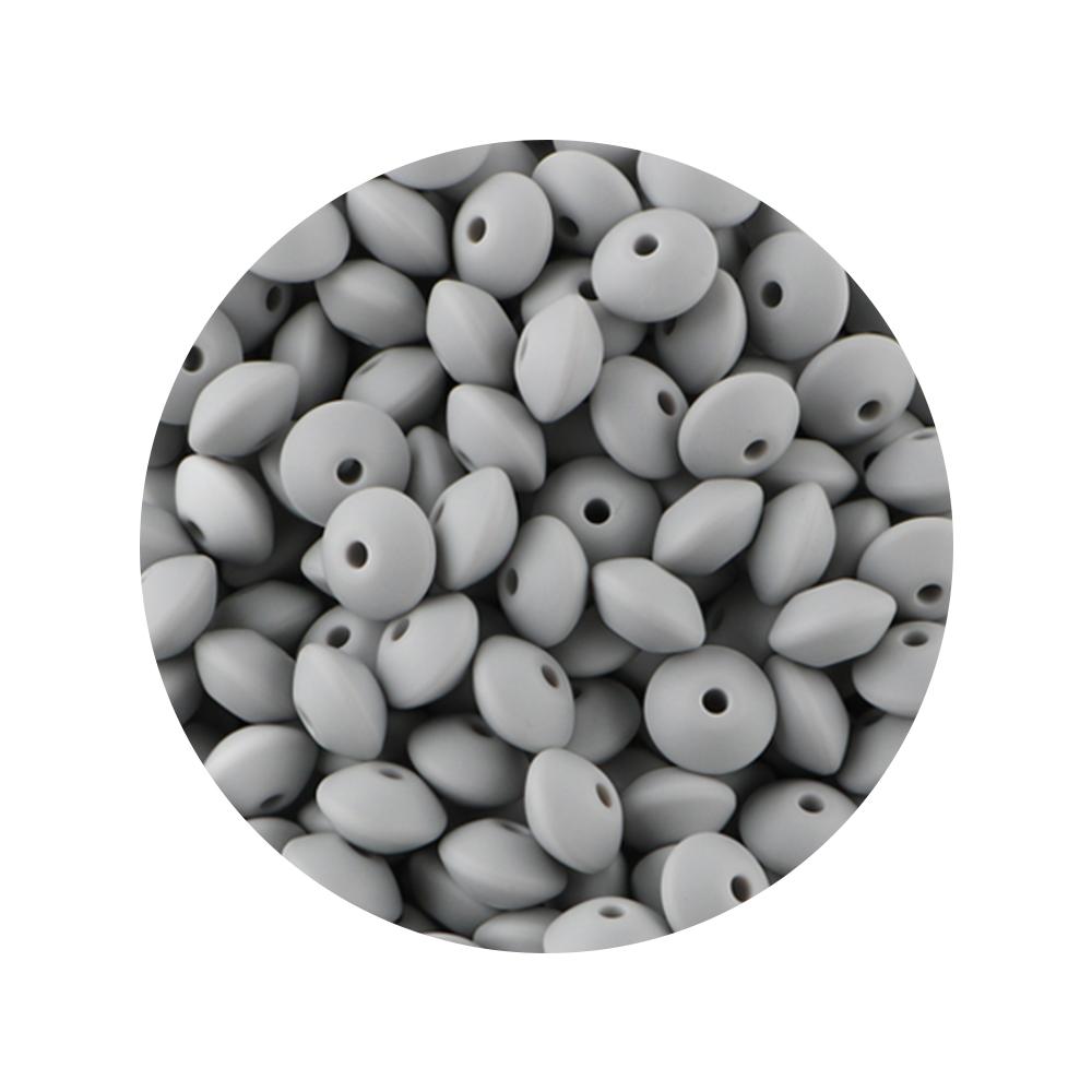 New 50pcs/lot Silicone Lentil Silicone Beads 12mm Jewelry Making Lentil Beads DIY Necklace Bracelets Jewelry Accessories