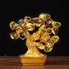 19Cm 14Cm Delicate Yellow Crystal Money Tree Ornament Home Office Shop Feng Shui Art Decoration Tabletop Lucky Wealth Tree
