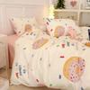 Cartoon Bear Washed Cotton Four-piece Set, Bed Sheet Quilt Cover, Bedding Three-piece Set, Dormitory