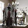 Gothic Scary Cloak Costume Adult Mens Hooded Horror Robe Halloween Party Terrifying Masquerade Cosplay Dress Up Props