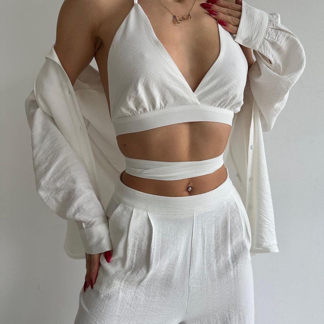 BITCED Топ на шнуровке с лямкой на шее — фото 10