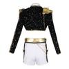 K POP Cosplay Costumes Kid Rumi Cosplay Costume Anime Teenager Girls Outfit Halloween Christmas Kpop Golden Black Suit