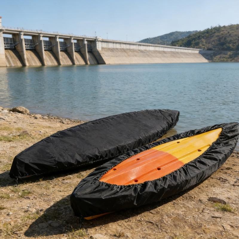 Canoes Dustproof Cover with Elastic Drawstring Outdoor Dust Storage Cover Surfboard Protectors Kayak Accessories