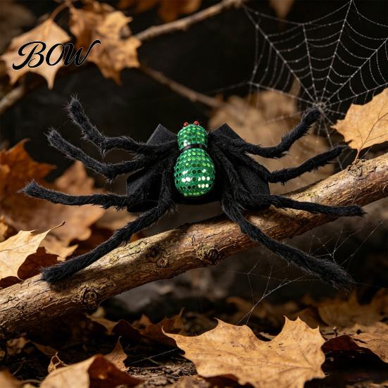 Pet Party Supplies for Dogs Spider Costume, Halloween Cat Outfit with Skull Face, Black Funny Apparel Holiday Cats Cosplay Photo Props Easy