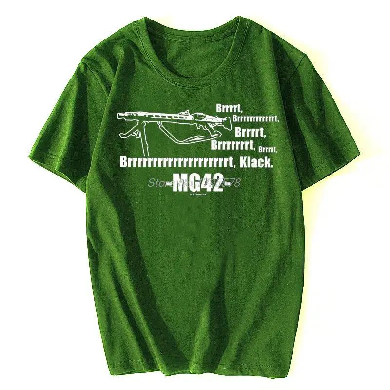 Mg42 Sound Machine Gun 42 MG Fun Humour Sound T-Shirt Tshirt Cotton Tees Tops Harajuku Streetwear