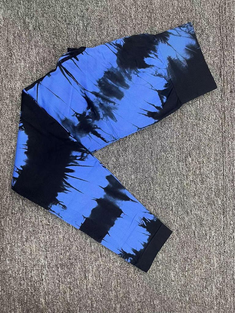Tie-Dyed High Waist Yoga Pants - Breathable, Hip-Enhancing Fitness Leggings for Women