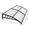 Auvent pour Porte d'Entrée - SPRINGOS - 80x200cm - Polycarbonate - Transparent - Noir